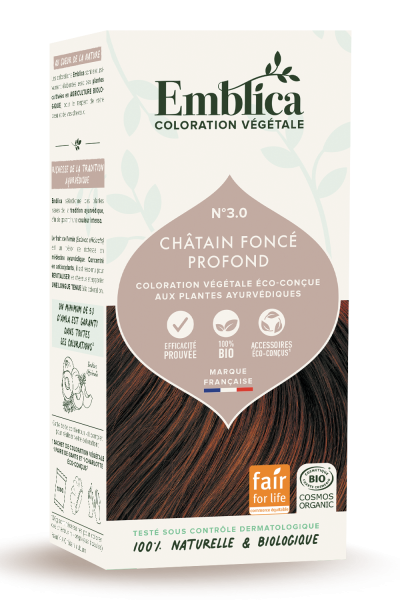 Emblica Pflanzen-Haarfarbe 3.0 tief dunkles Kastanienbraun 100 g