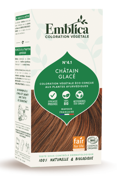 Emblica Pflanzen-Haarfarbe 4.1 Aschbraun 100 g