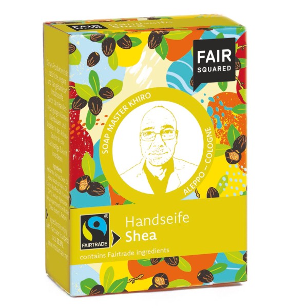 FAIR SQUARED Fairtrade Jubiläum Handseife Shea 80 g