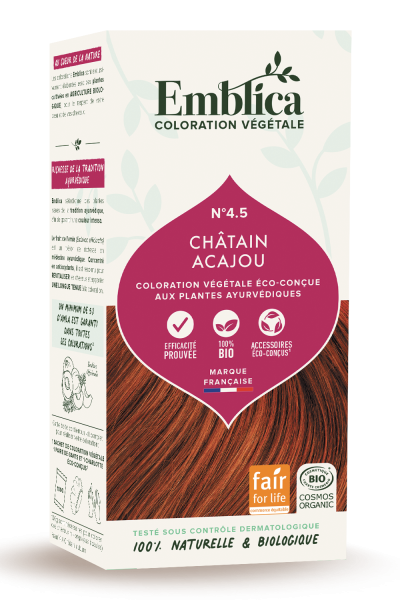 Emblica Pflanzen-Haarfarbe 4.5 Mahagoni Braun 100 g