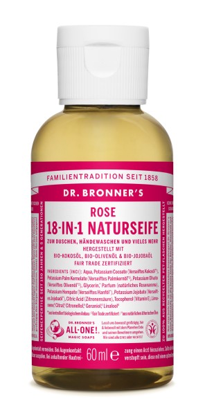 Dr. Bronner's  Flüssigseife Rose 60 ml