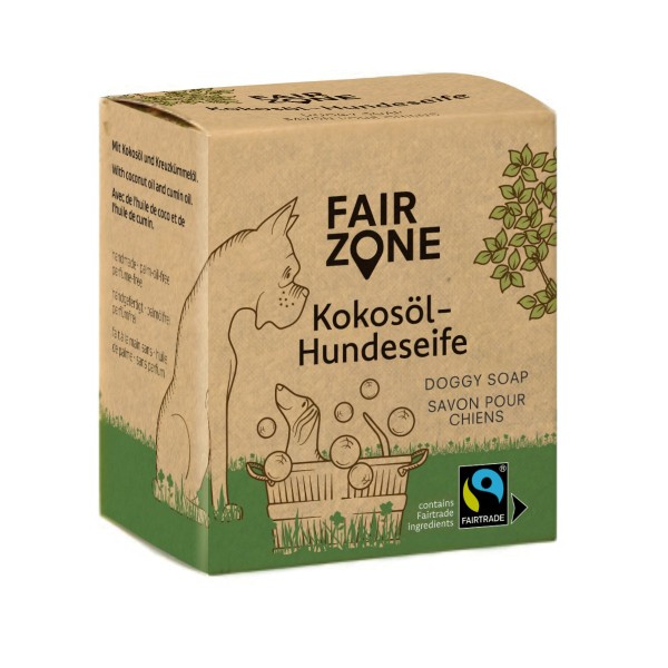 FAIR ZONE Hundeseife  Kokosöl (mit Schwarzkümmelöl) 160 g